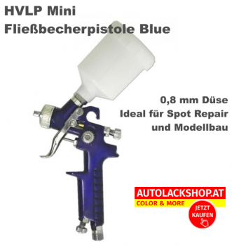 HVLP Mini-Fließbecherpistole Blue 0,8 mm