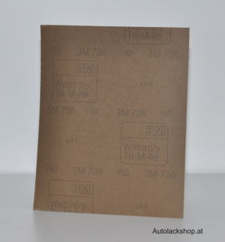 3M 736 Wasserschleifpapier 230 x 280 mm P80