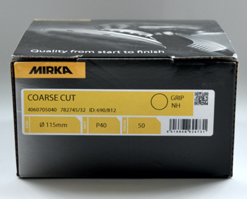 COARSE CUT 115mm Grip P40, 50/Pack