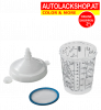 SATA RPS Einweg Kunststoff Becher 0,6 Liter, Flachsieb 125 µm